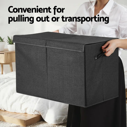Keezi Large Toy Box Chest Storage with Flip-Top Lid Foldable Organizer Bins - Mekamart Australia