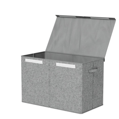 Keezi Large Toy Box Chest Storage with Flip-Top Lid Foldable Organizer Bins Grey - Mekamart Australia