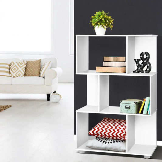 Artiss Bookshelf 3 Tiers - NINA White - Mekamart Australia