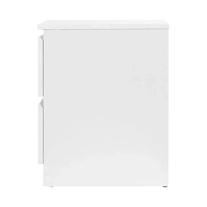 Artiss Bedside Table 2 Drawers - PEPE White - Mekamart Australia