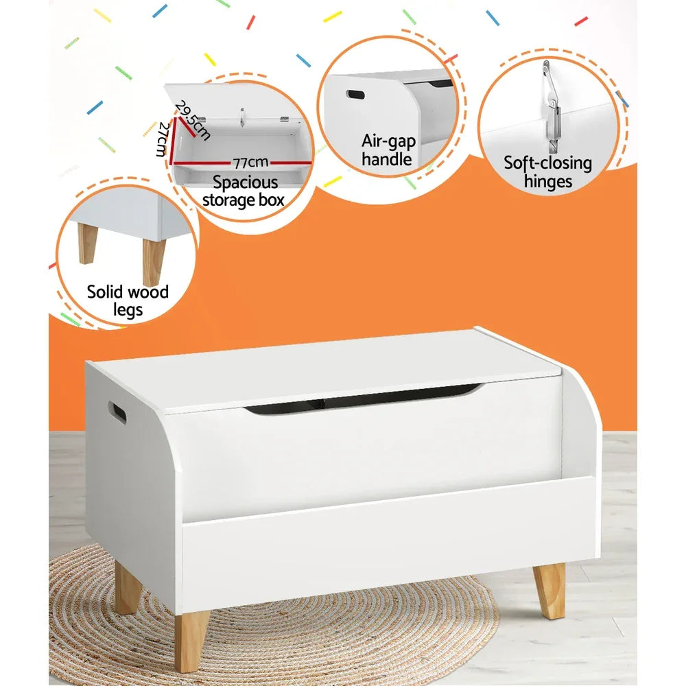 Keezi Kids Toy Box Chest Bookshelf Storage Children Bookcase Organiser Display - Mekamart Australia