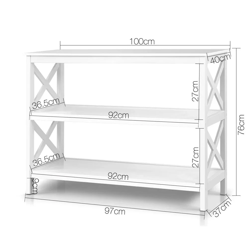 Artiss Console Table 3-tier White Polly - Mekamart Australia