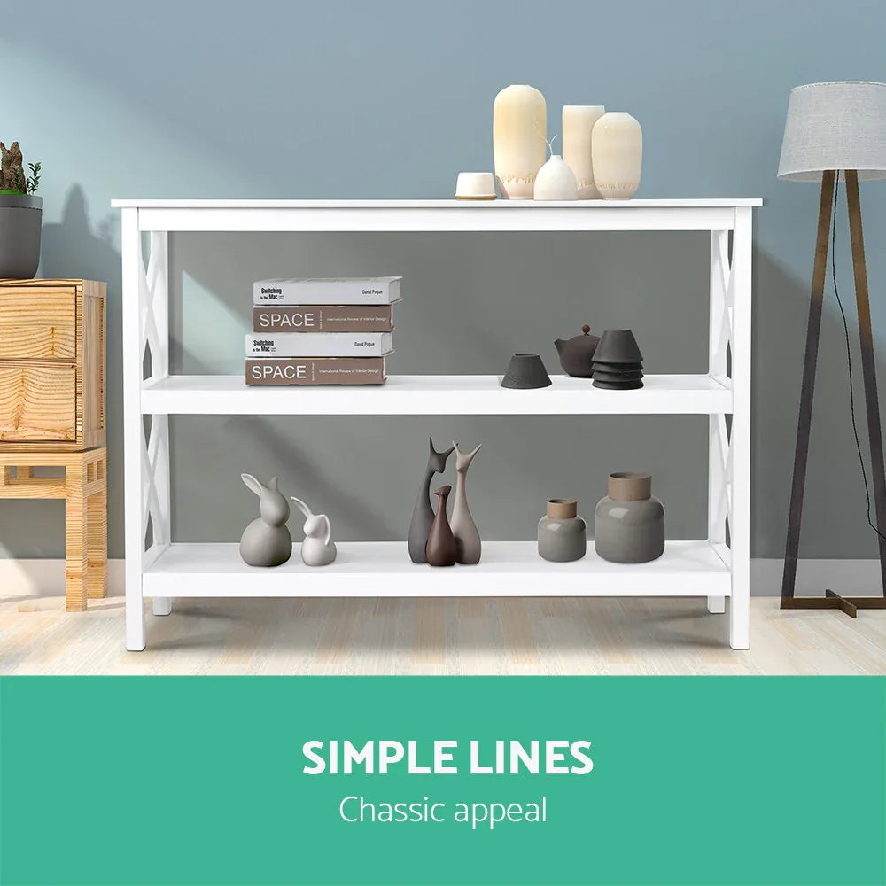 Artiss Console Table 3-tier White Polly - Mekamart Australia