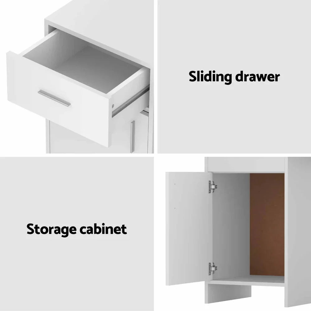 Artiss Computer Desk Drawer Cabinet White 100CM - Mekamart Australia