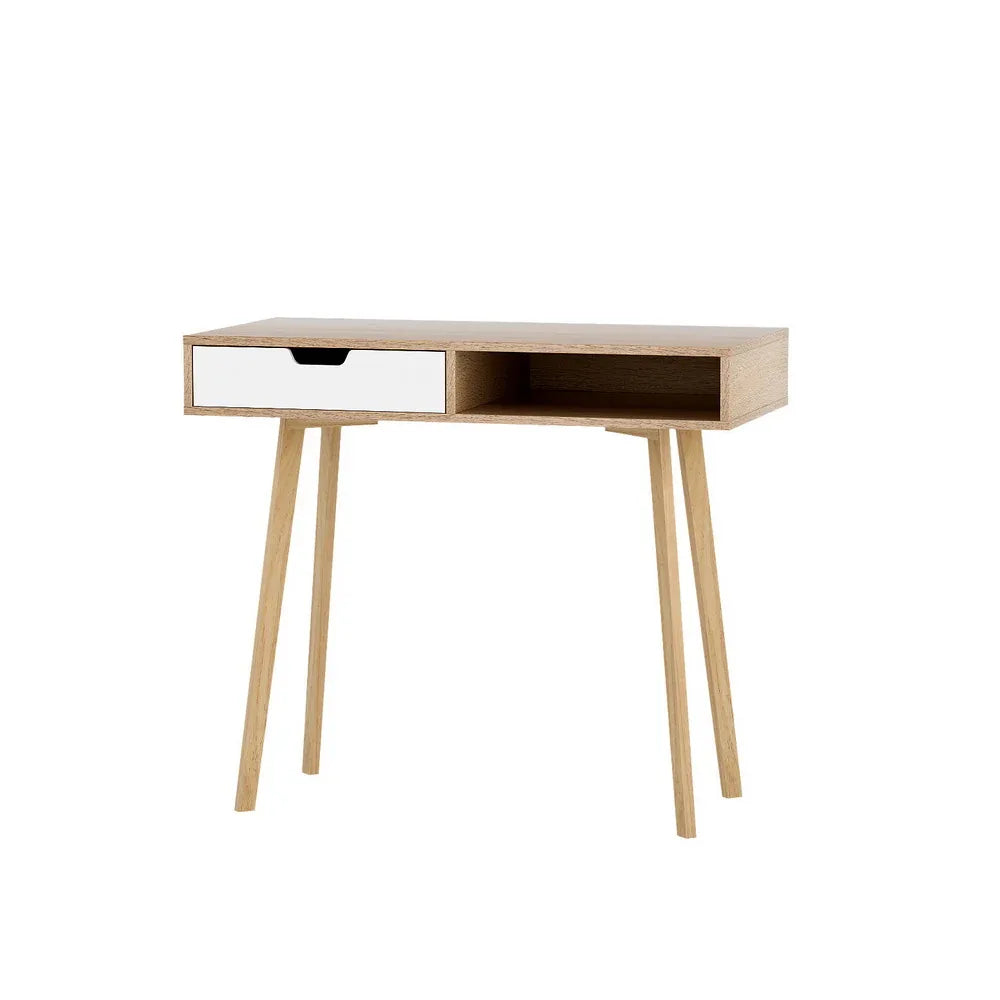 Artiss Computer Desk Drawer Cabinet Shelf Oak 90CM - Mekamart Australia