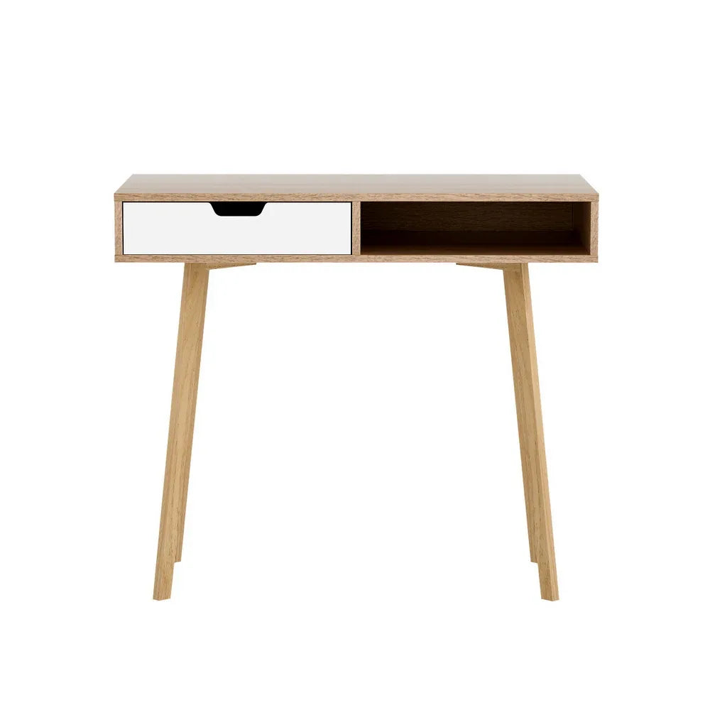 Artiss Computer Desk Drawer Cabinet Shelf Oak 90CM - Mekamart Australia