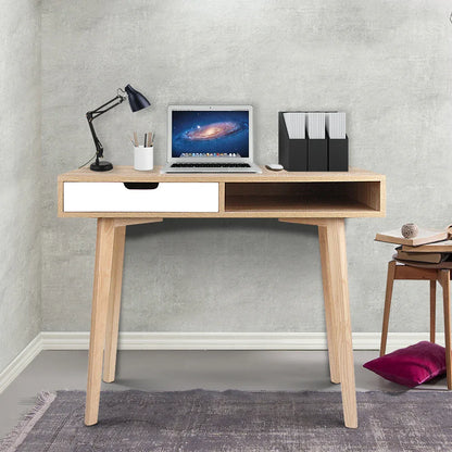 Artiss Computer Desk Drawer Cabinet Shelf Oak 90CM - Mekamart Australia