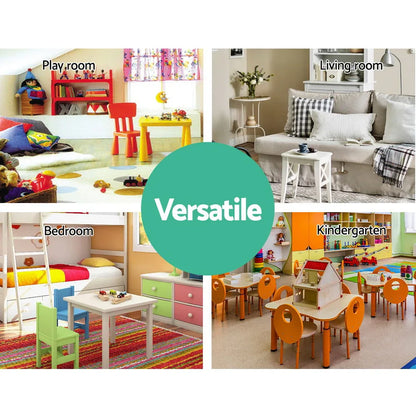 Keezi 4 Tiers Kids Bookshelf Magazine Shelf Children Bookcase Rack Organiser - Mekamart Australia