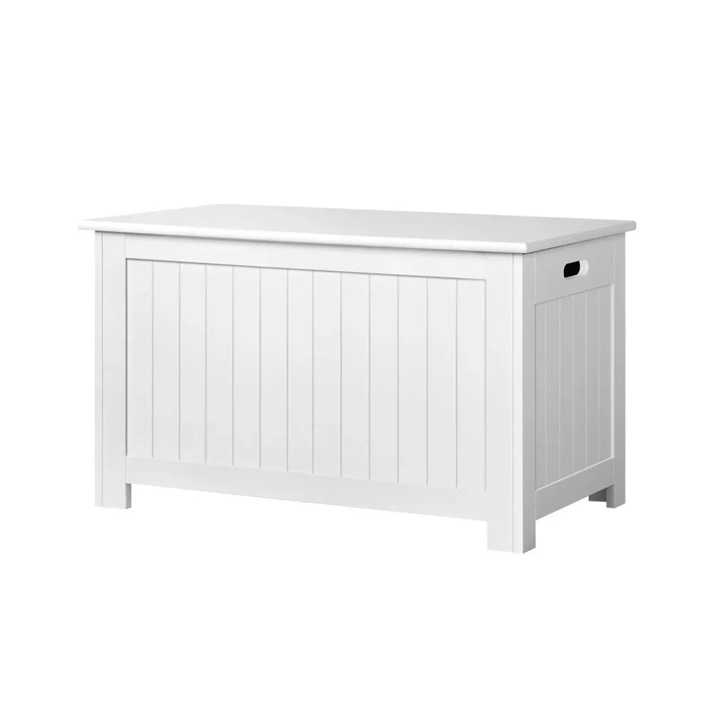 Keezi Kids Toy Box Chest Storage Blanket Children Clothes Room Organiser White - Mekamart Australia