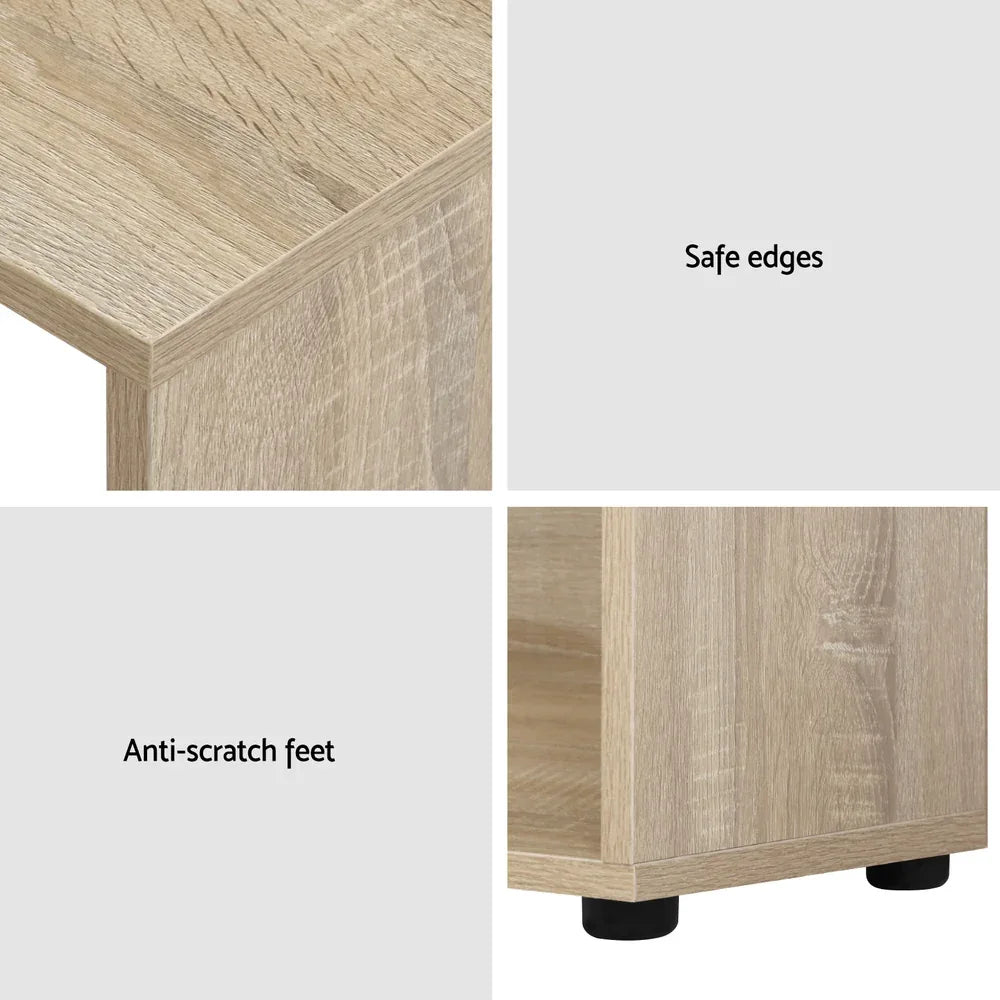 Artiss Computer Desk Bookshelf Oak 130CM - Mekamart Australia