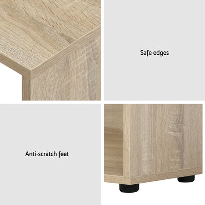 Artiss Computer Desk Bookshelf Oak 130CM - Mekamart Australia