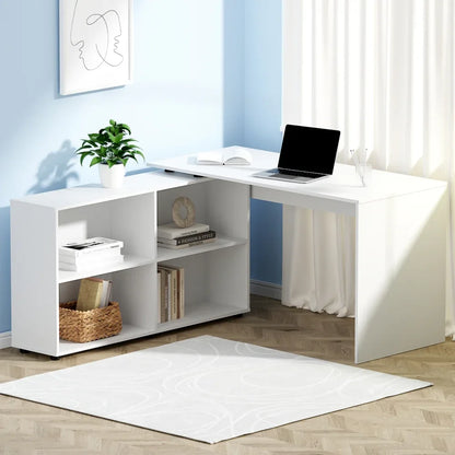 Artiss Computer Desk Bookshelf White 130CM - Mekamart Australia