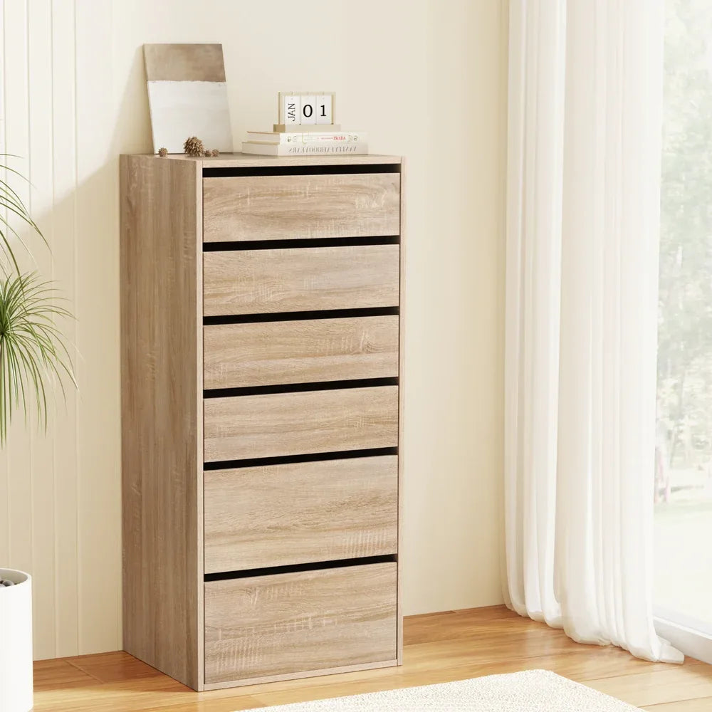 Artiss 6 Chest of Drawers Dresser Tallboy Pine - Mekamart Australia