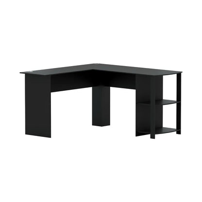 Artiss Computer Desk Shelf L-Shape Black 136CM - Mekamart Australia