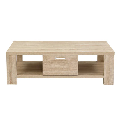 Artiss Coffee Table 1 Drawer Oak Maxi - Mekamart Australia