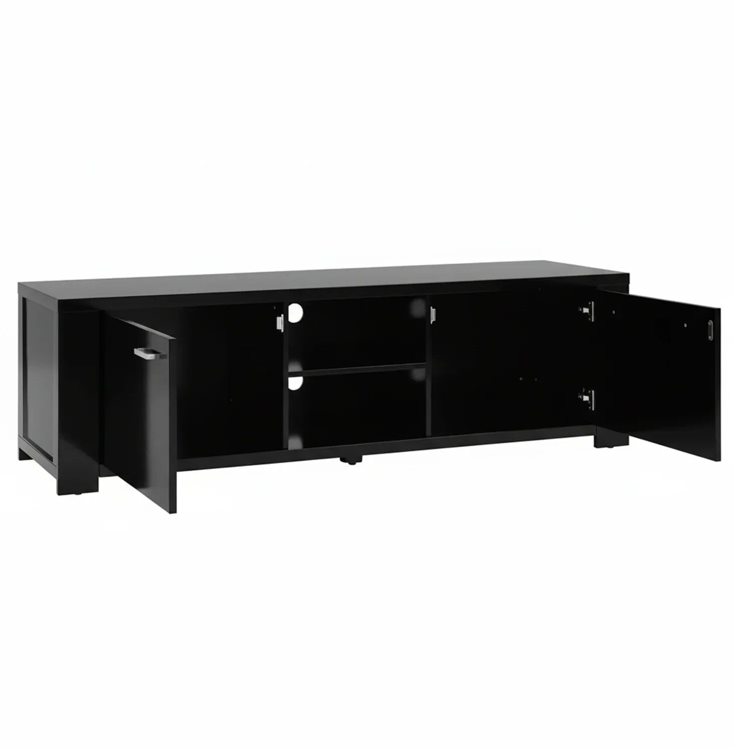 Artiss TV Cabinet Entertainment Unit 160cm Black Maxi - Mekamart Australia