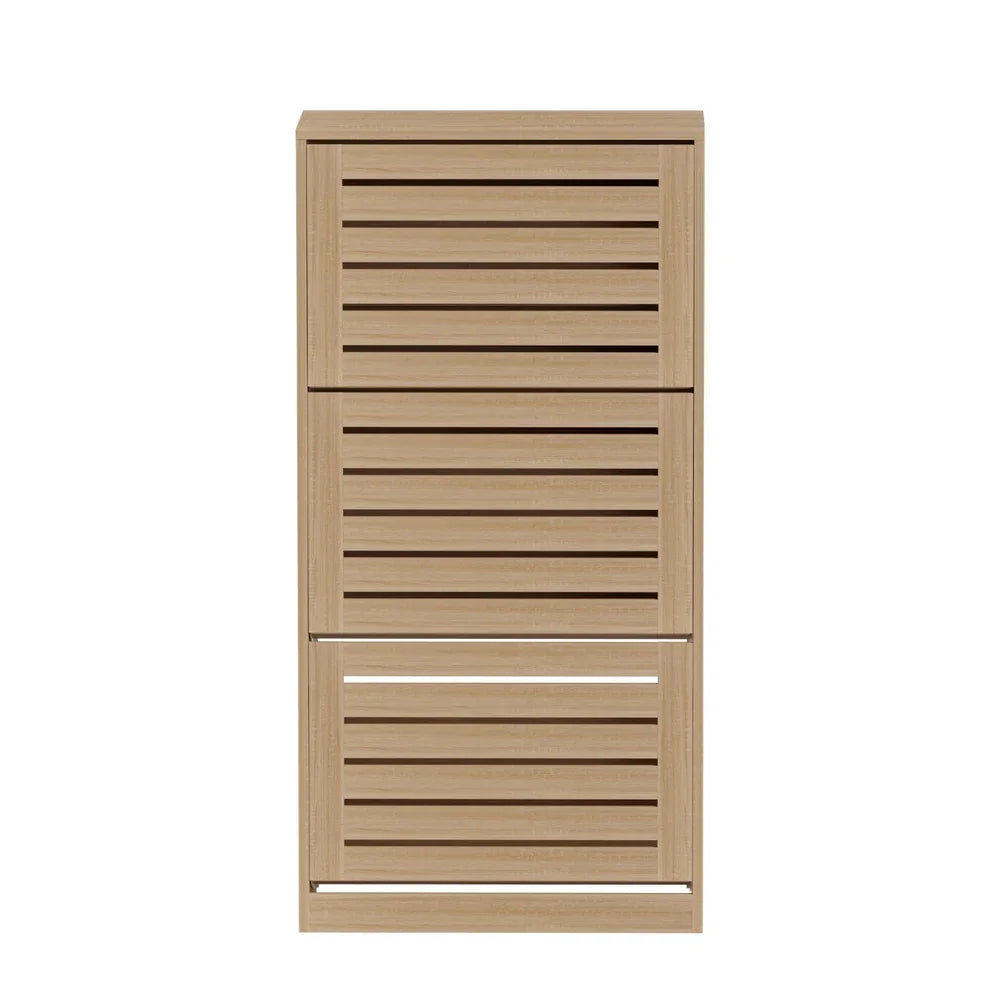 Artiss Shoe Cabinet Storage Drawer 45 Pairs Pine - Mekamart Australia
