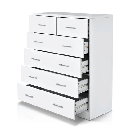 Artiss 6 Chest of Drawers - ANDES White - Mekamart Australia