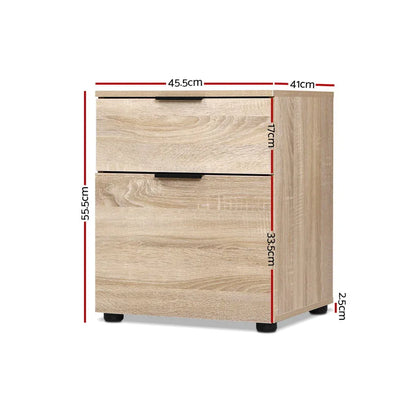 Artiss Filing Cabinet 2 Drawer Office Storage Organiser - Mekamart Australia