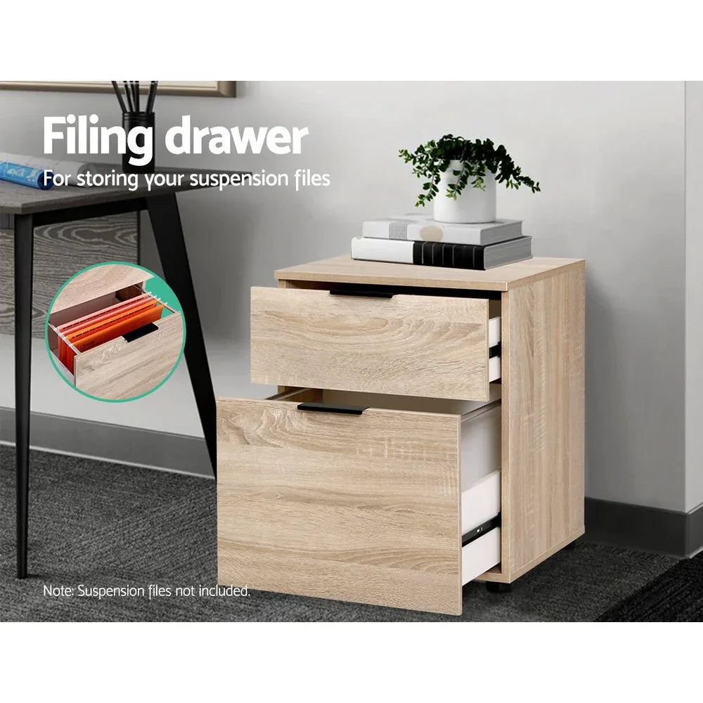 Artiss Filing Cabinet 2 Drawer Office Storage Organiser - Mekamart Australia