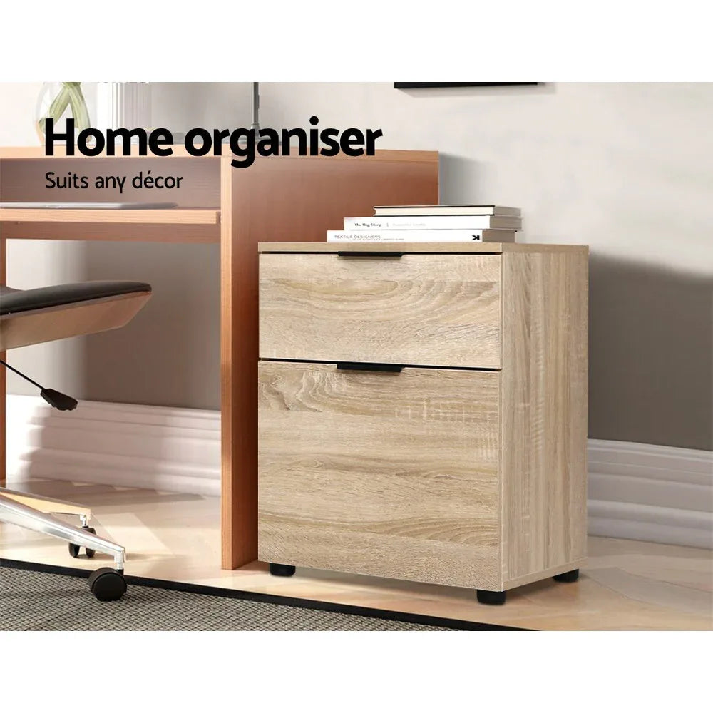 Artiss Filing Cabinet 2 Drawer Office Storage Organiser - Mekamart Australia