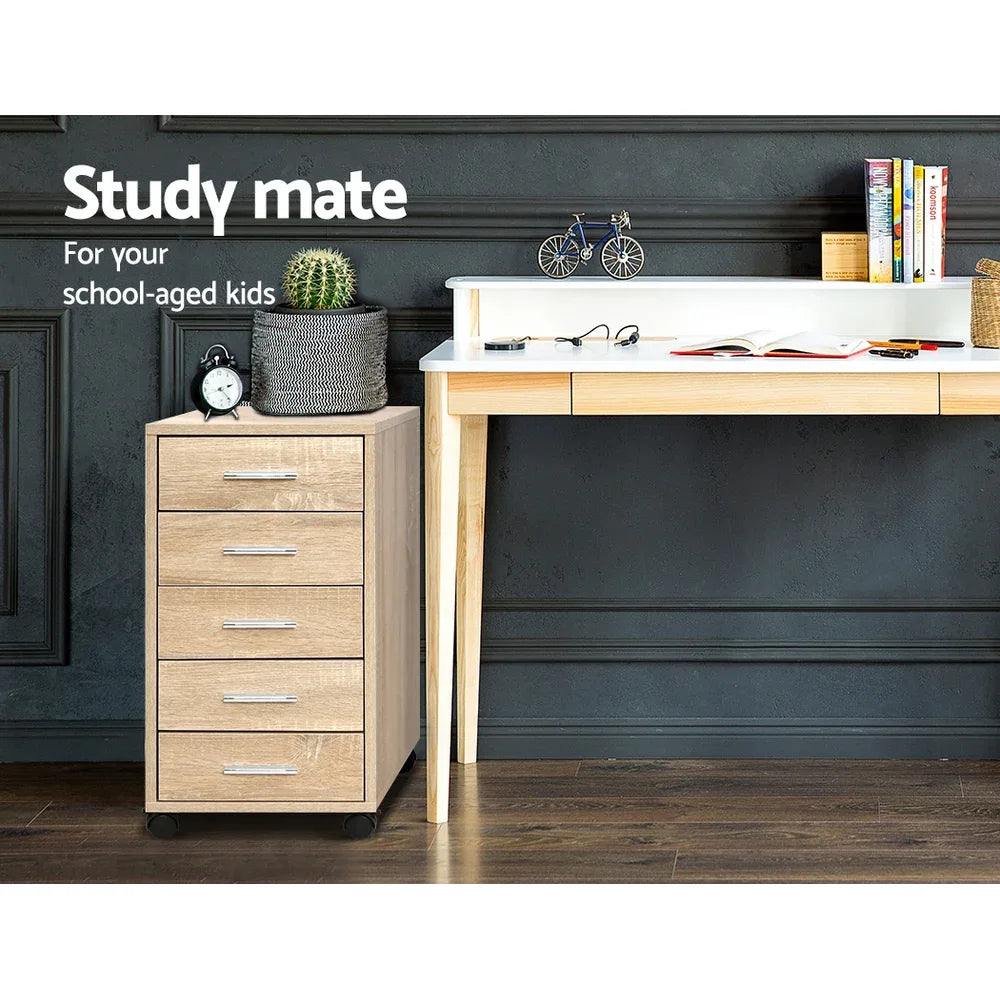 Artiss Filing Cabinet 5 Drawer Office Storage Organiser - Mekamart Australia