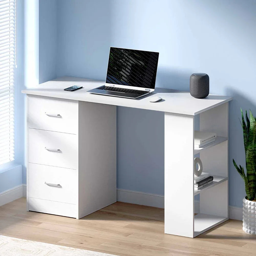 Artiss Computer Desk Drawer Shelf Cabinet White 120CM - Mekamart Australia