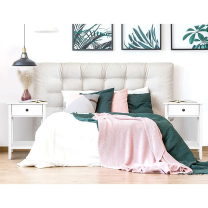 Artiss Bedside Table 1 Drawer with Shelf - BOWIE White - Mekamart Australia