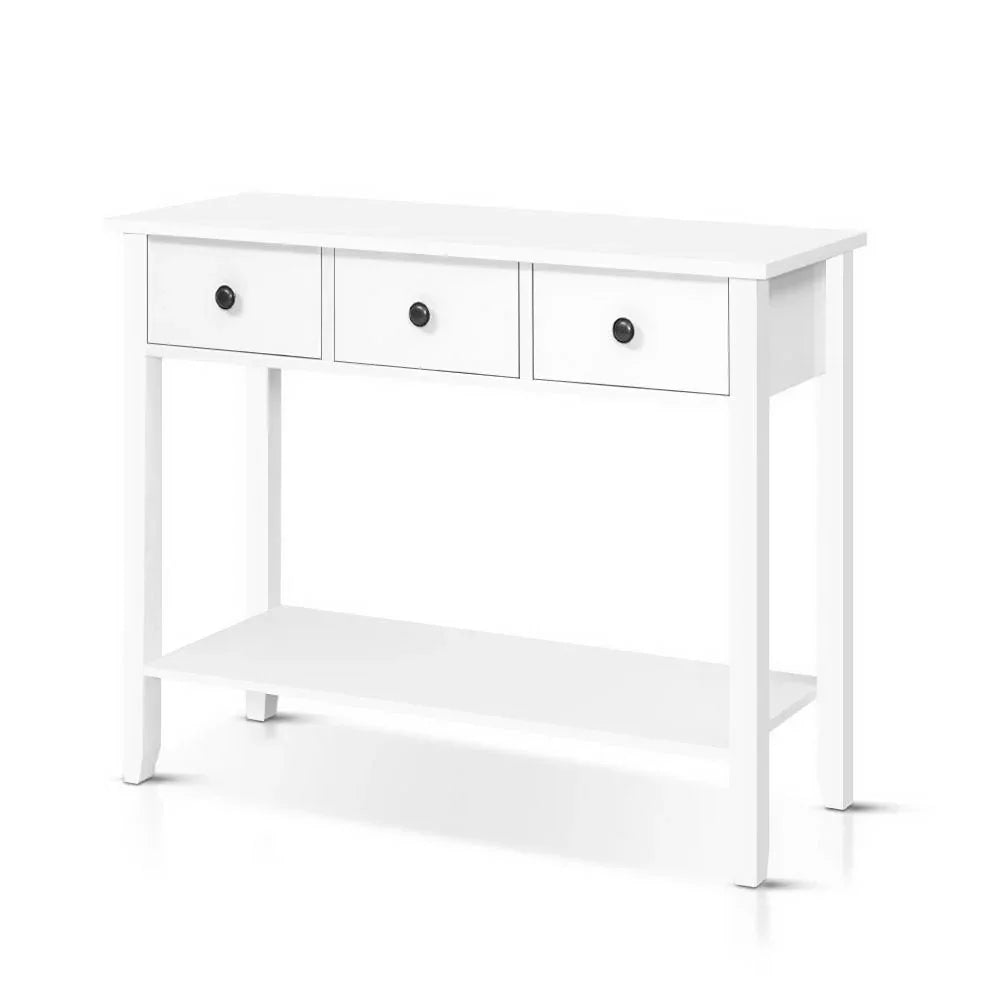Artiss Console Table 3 Drawers 100CM White Chole - Mekamart Australia