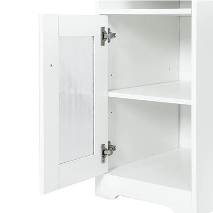 Artiss Computer Desk Shelf Cabinet L-Shape White 150CM - Mekamart Australia