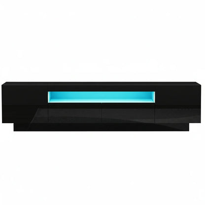 Artiss TV Unit Entertainment Unit Storage Drawer RGB LED 180cm Black - Mekamart Australia