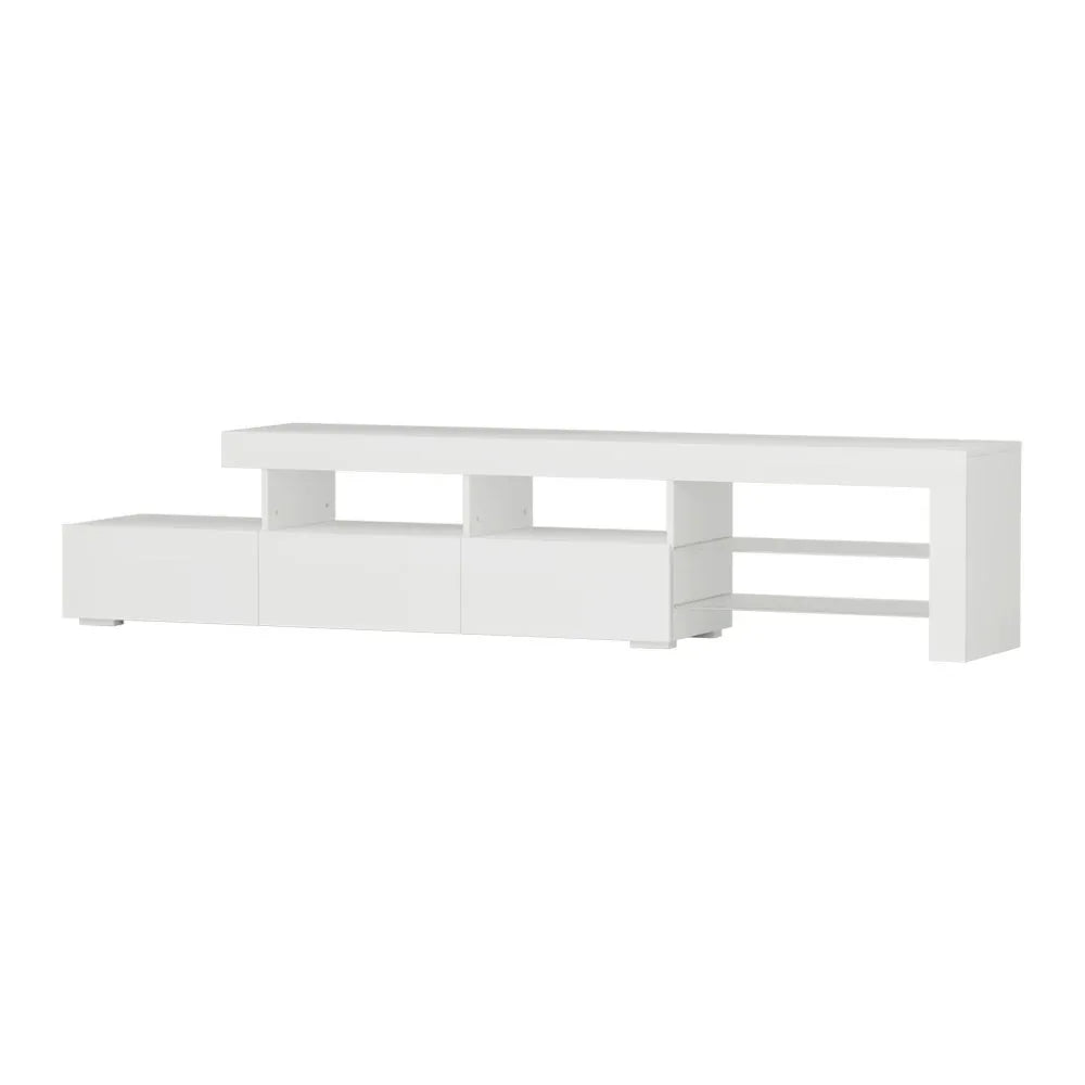 Artiss Entertainment Unit TV Cabinet LED 215cm White Caya - Mekamart Australia