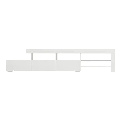 Artiss Entertainment Unit TV Cabinet LED 215cm White Caya - Mekamart Australia