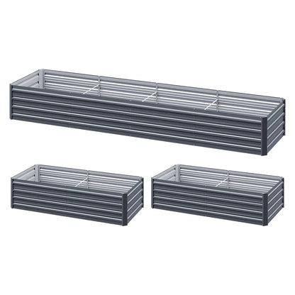 Green Fingers Garden Bed 320X80X45cm Planter Box Raised Container Galvanised Herb - Mekamart Australia