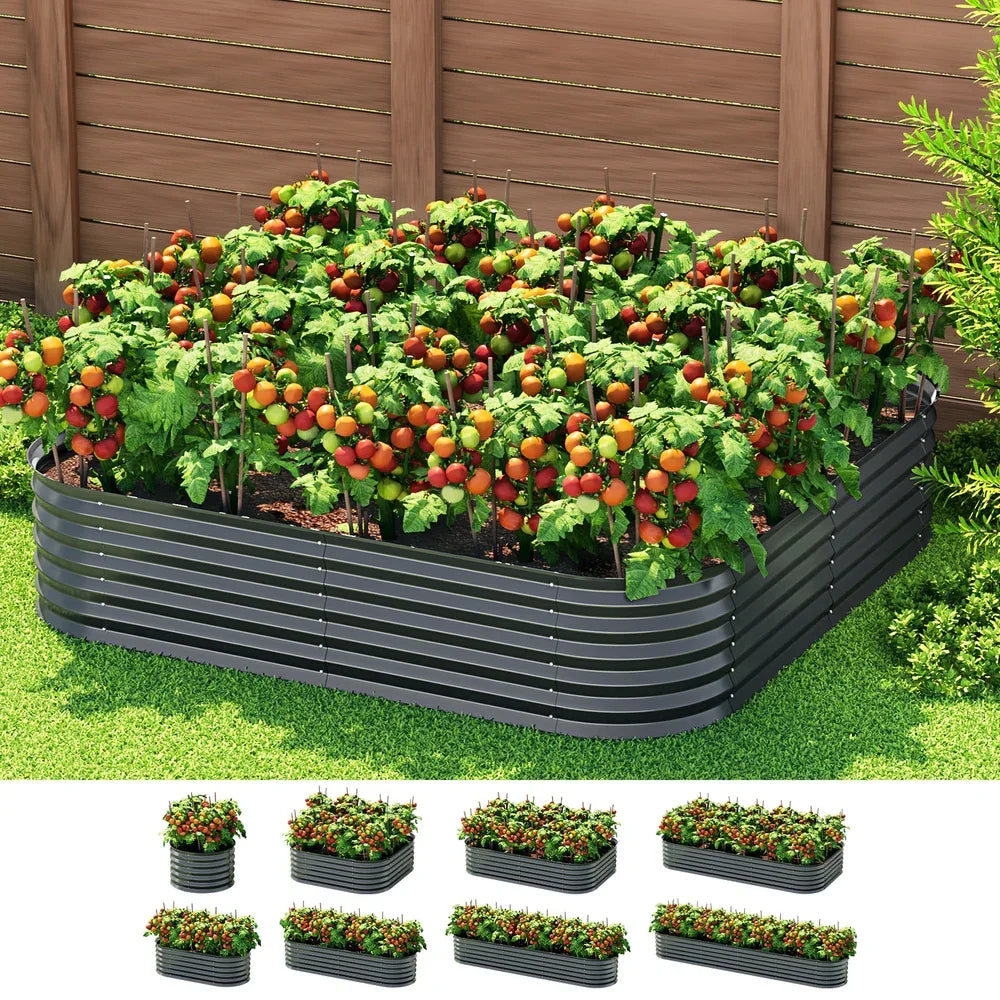 Green Fingers Garden Bed 9 In 1 Modular Planter Box 40CM height - Mekamart Australia