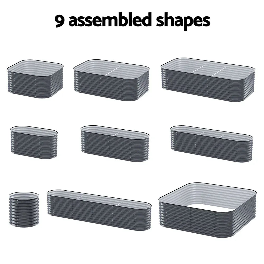 Green Fingers Garden Bed 9 In 1 Modular Planter Box 56CM height - Mekamart Australia