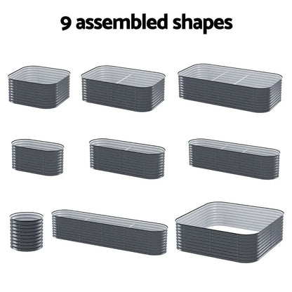 Green Fingers Garden Bed 9 In 1 Modular Planter Box 56CM height - Mekamart Australia