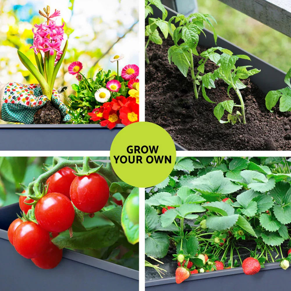 Green Fingers Raised Garden Bed x2 Elevated 100X40X80cm Planter Box Raised Container Herb - Mekamart Australia