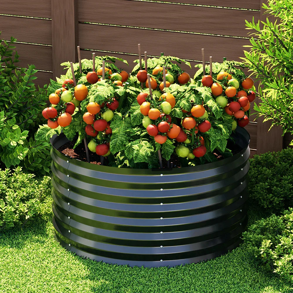 Green Fingers Garden Bed 90X45cm Planter Box Raised Container Galvanised Steel - Mekamart Australia