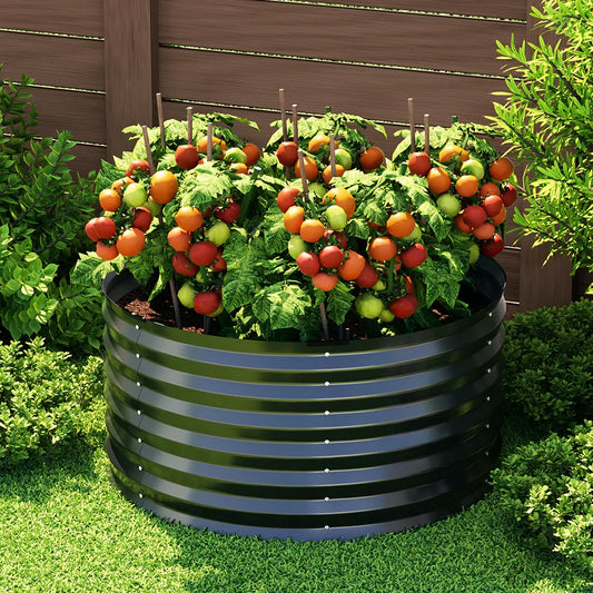 Green Fingers Garden Bed 90X45cm Planter Box Raised Container Galvanised Steel - Mekamart Australia