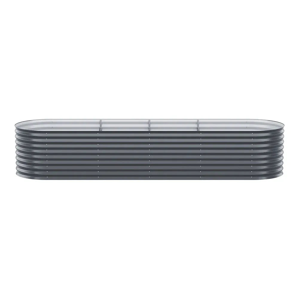 2x Green Fingers Raised Garden Bed 320X80X56cm Oval Planter Box - Mekamart Australia