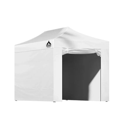 Instahut Gazebo 3x4.5 Pop Up Marquee Folding Tent Wedding Gazebos Camping Outdoor Shade Canopy White - Mekamart Australia