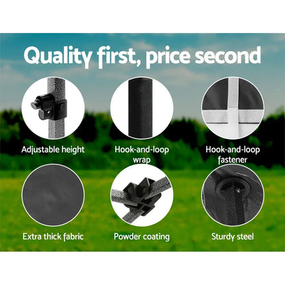 Instahut Gazebo 3x6 Pop Up Marquee Folding Tent Wedding Gazebos Camping Outdoor Shade Canopy Black - Mekamart Australia
