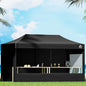 Instahut Gazebo 3x6 Pop Up Marquee Folding Tent Wedding Gazebos Camping Outdoor Shade Canopy Black - Mekamart Australia
