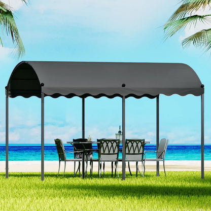 Instahut Gazebo Marquee 4x3m Outdoor Event Wedding Tent Camping Party Shade Iron Art Canopy Grey - Mekamart Australia