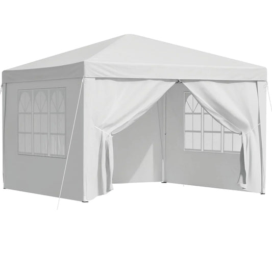 Instahut Gazebo 3x3 Pop Up Marquee Folding Tent Wedding Gazebos Camping Outdoor Canopy White - Mekamart Australia