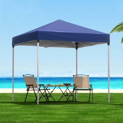 Instahut Gazebo 2x2m Outdoor Patio Garden Marquee Shade w/ Base Pods Blue - Mekamart Australia