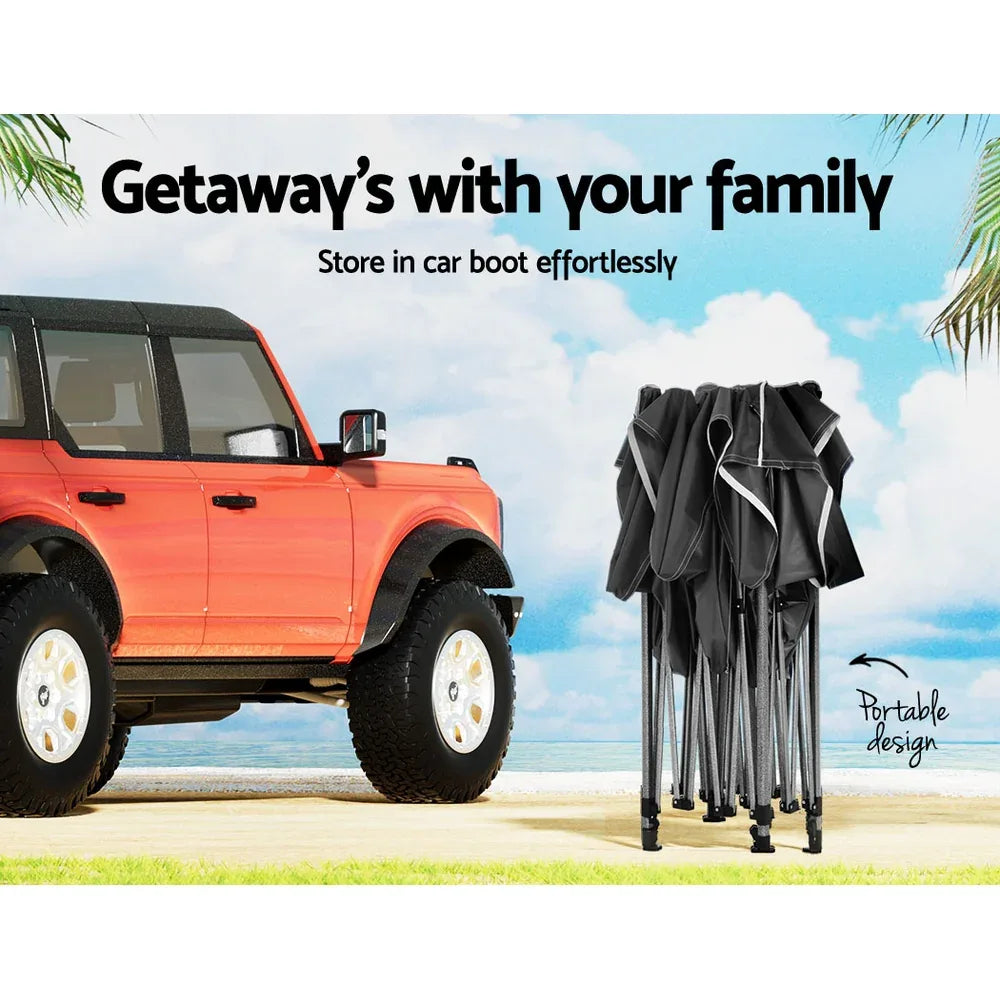 Instahut Gazebo Pop Up Marquee 3x4.5m Folding Tent Camping 500D Oxford Navy - Mekamart Australia