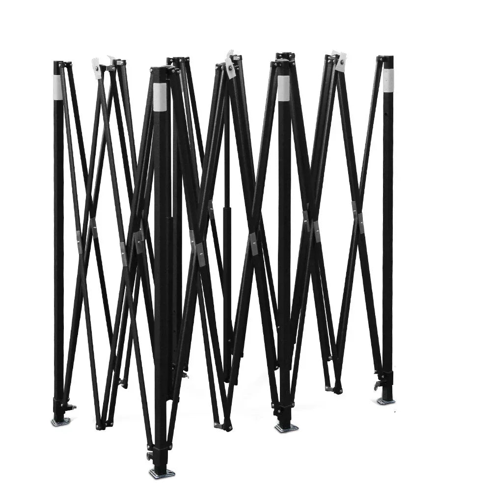 Instahut Gazebo Pop Up Marquee 3x6 Folding Outdoor 500D Tent Base Pod Black - Mekamart Australia