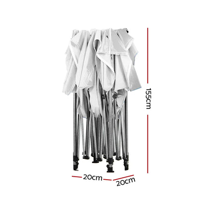 Instahut Gazebo Pop Up Marquee 3x6 Folding 500D Wedding Tent Base Pod White - Mekamart Australia